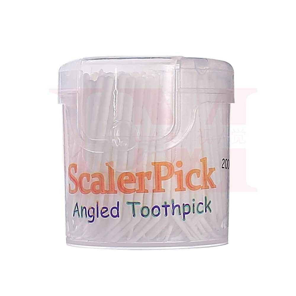 Angled toothpick Scalerpick White Plastic Household 200 Count (Pack of 1)