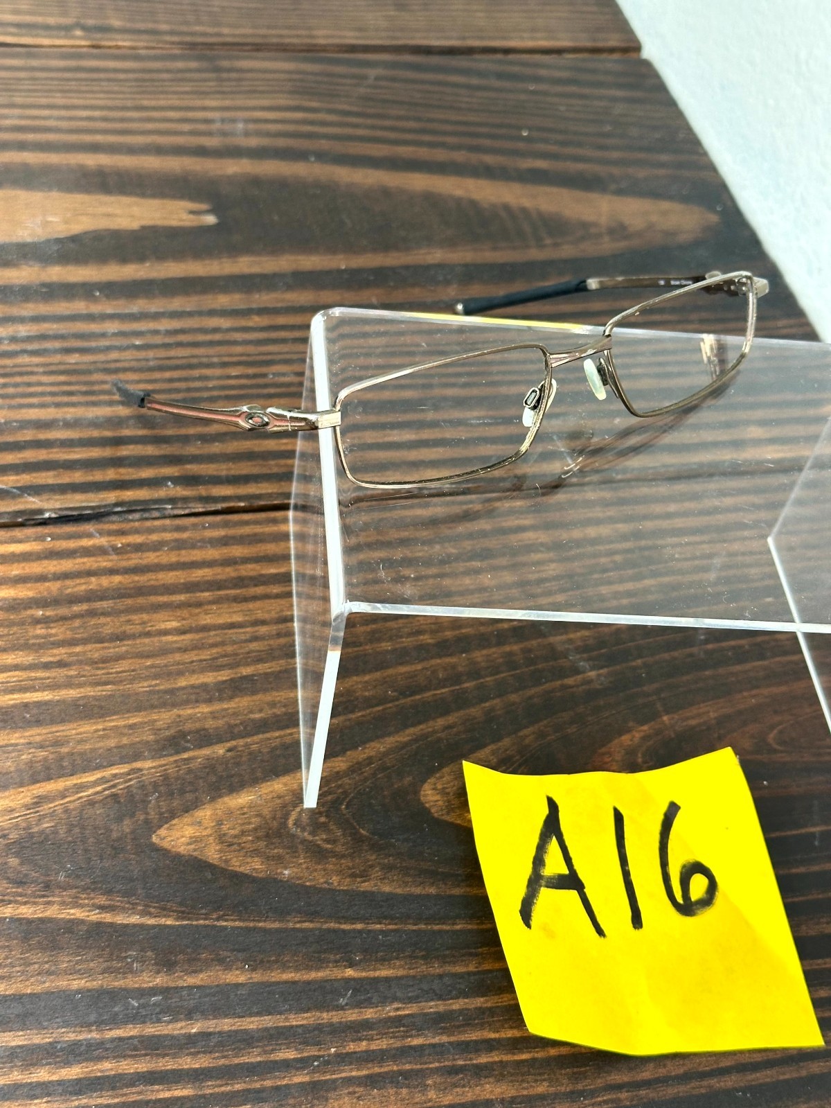 Oakley Chisel 4.0 Eyeglasses Frame Unisex Adults Brown Chrome Rectangle Full Rim