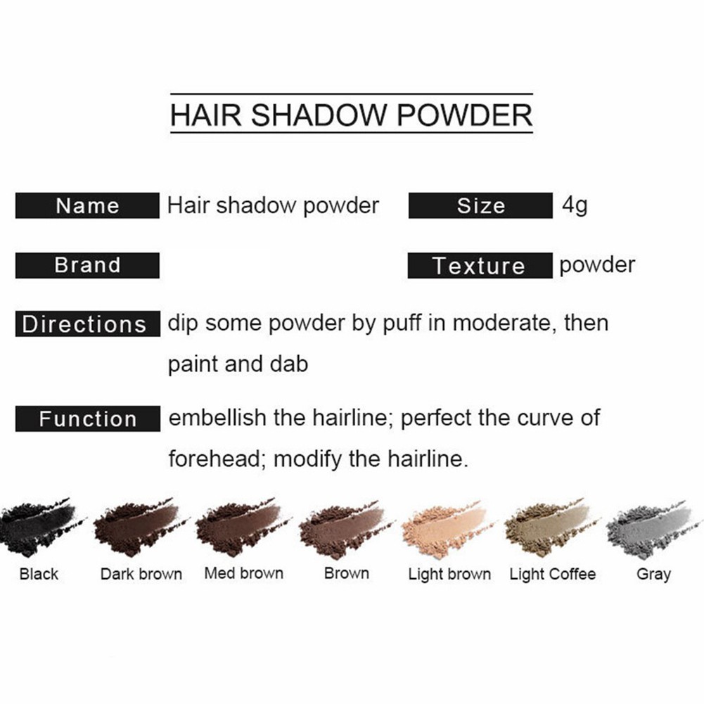 US Waterproof Hair Line Filler Filling Powder Hairline Instant Cover Up Shadow