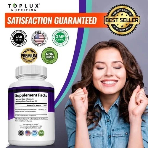 Resveratrol Nutrition 1800 mg Antioxidant Complex – Highly Potent Natural Pills
