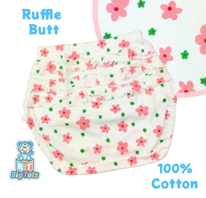 Adult Ruffles diaper cover Baby Pink Flowers