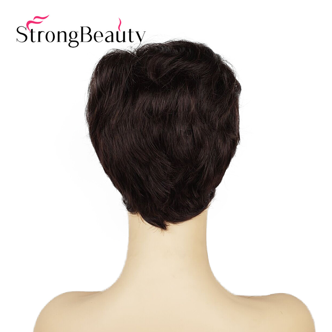 Women Short Fluffy Afro Wig Bangs Synthetic Hair Cosplay Party Halloween Wig