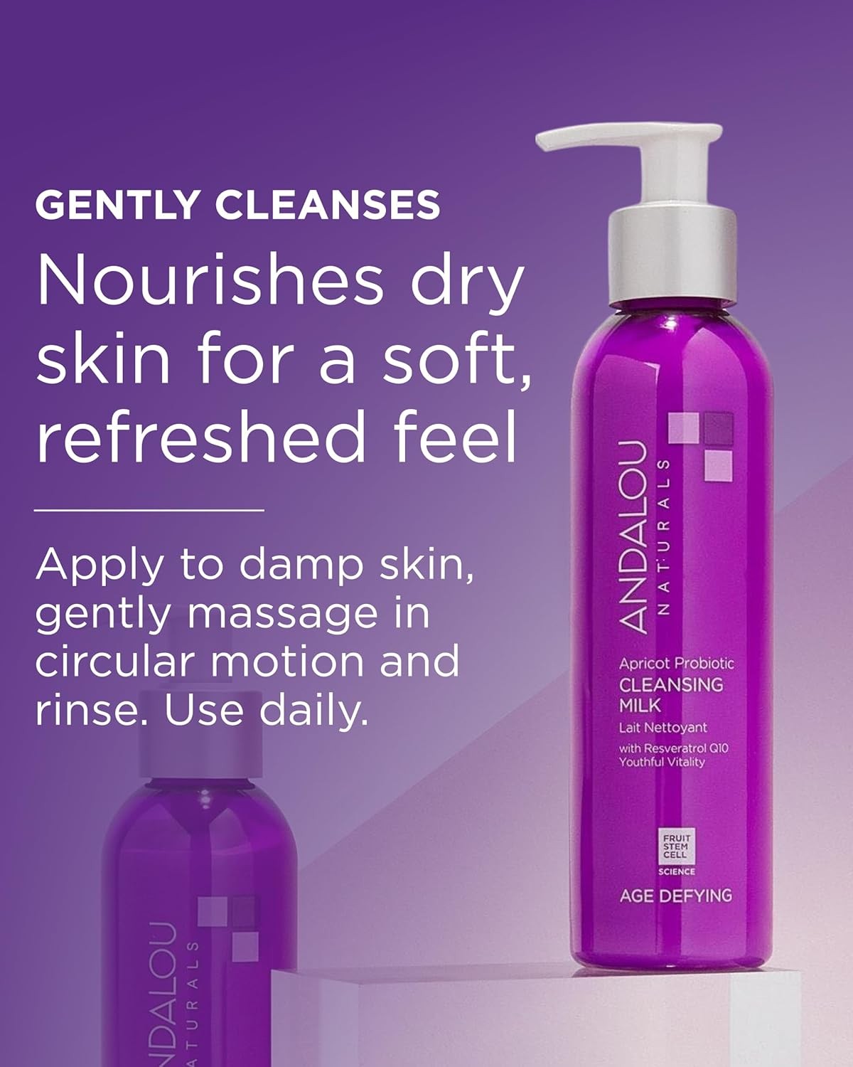 Andalou Naturals Apricot Probiotic Cleansing Milk 6 fl oz Age Defying 3 Pack