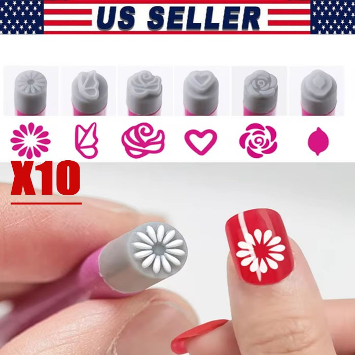 10Pcs DIY Nail Nail Art Stamp Pen Set Art Dotting Tools Set for Girls Women