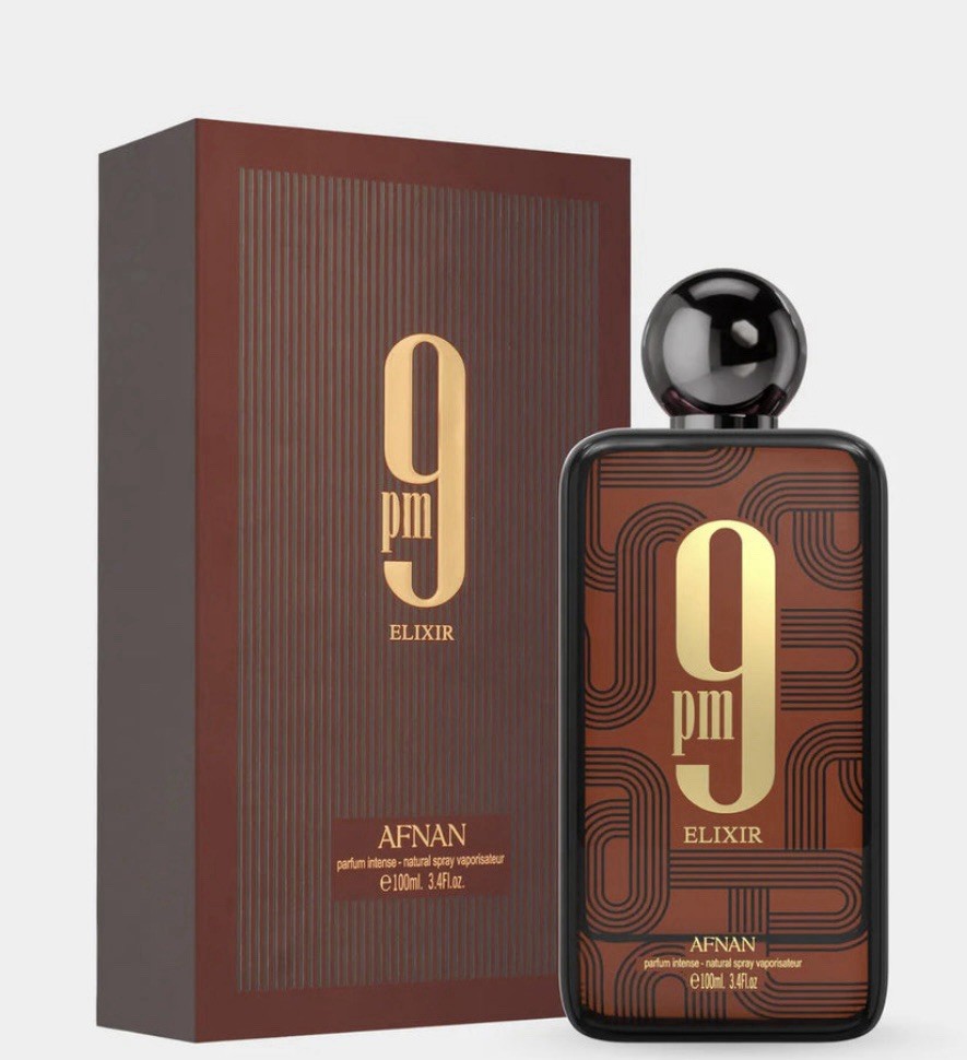 9pm Elixir by Afnan 3.4 Oz Parfum Intense Spray Unisex NEW NEW