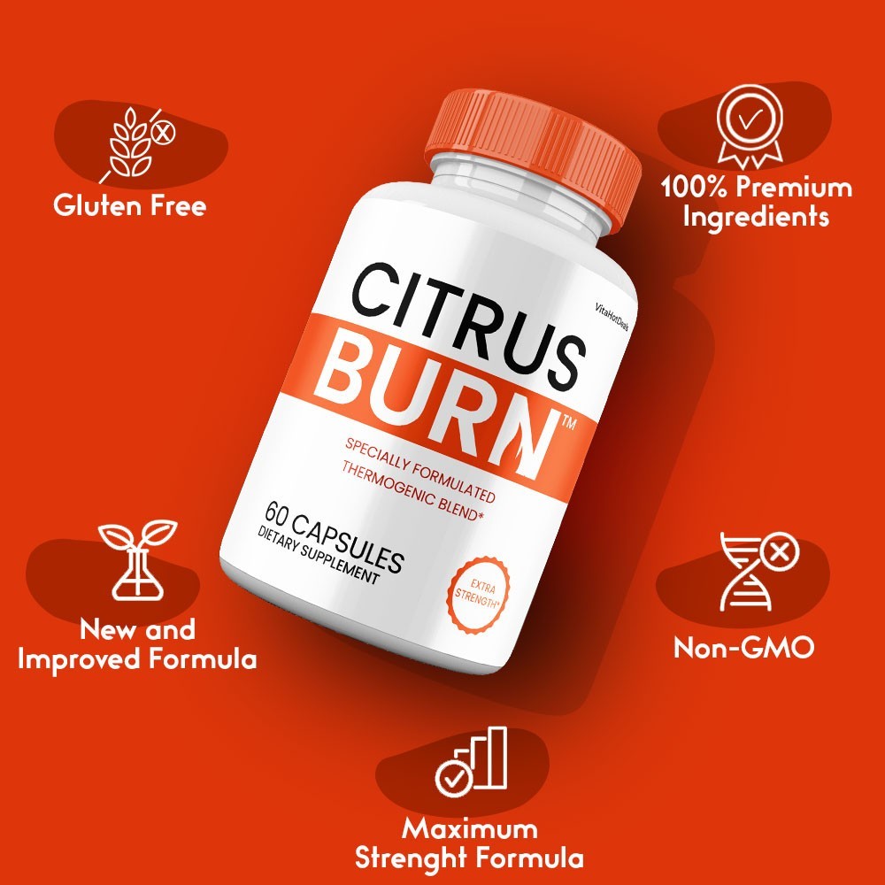 Citrus Burn Capsules, Max Strength Natural Supplement, CitrusBurn Pills (3 Pack)