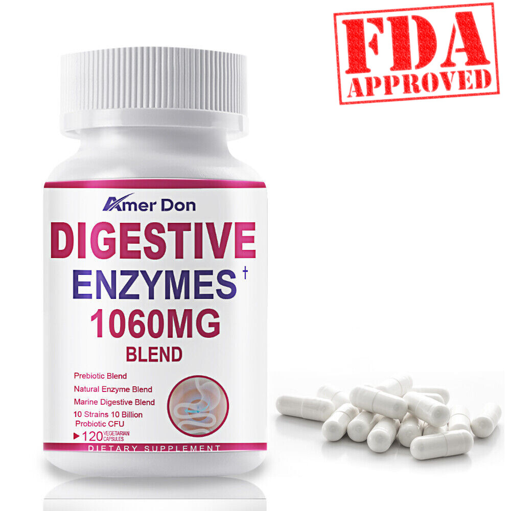 Digestive Enzymes Prebiotic & Probiotics Gas, Constipation & Bloating Relief 120