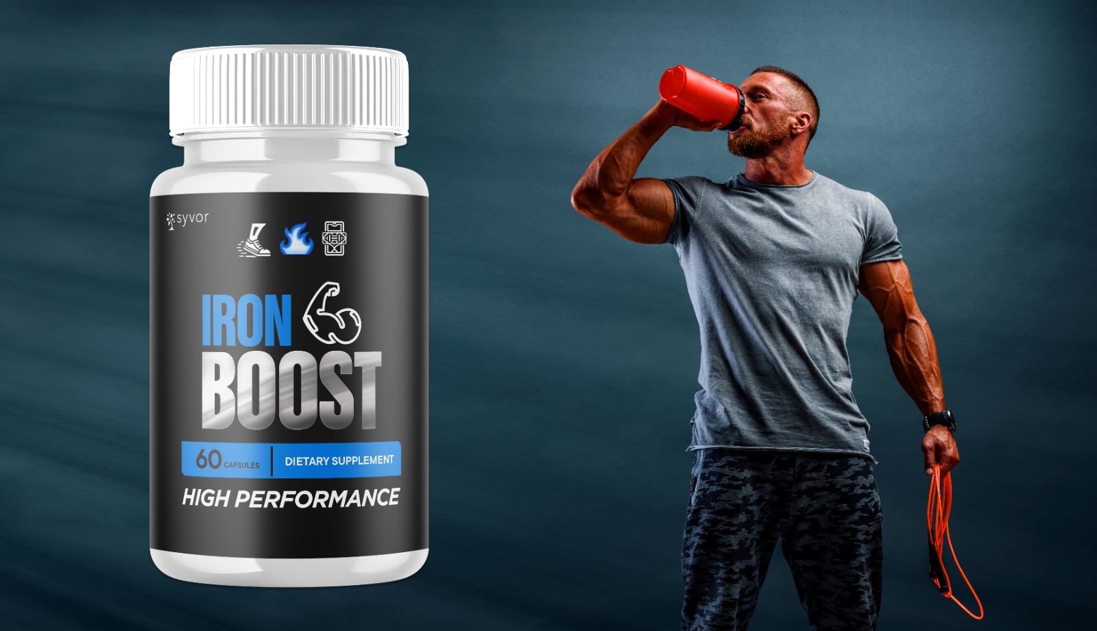 (3 Pack) Iron Boost Male Support Supplement Advanced Formula IronBoost 180 Caps