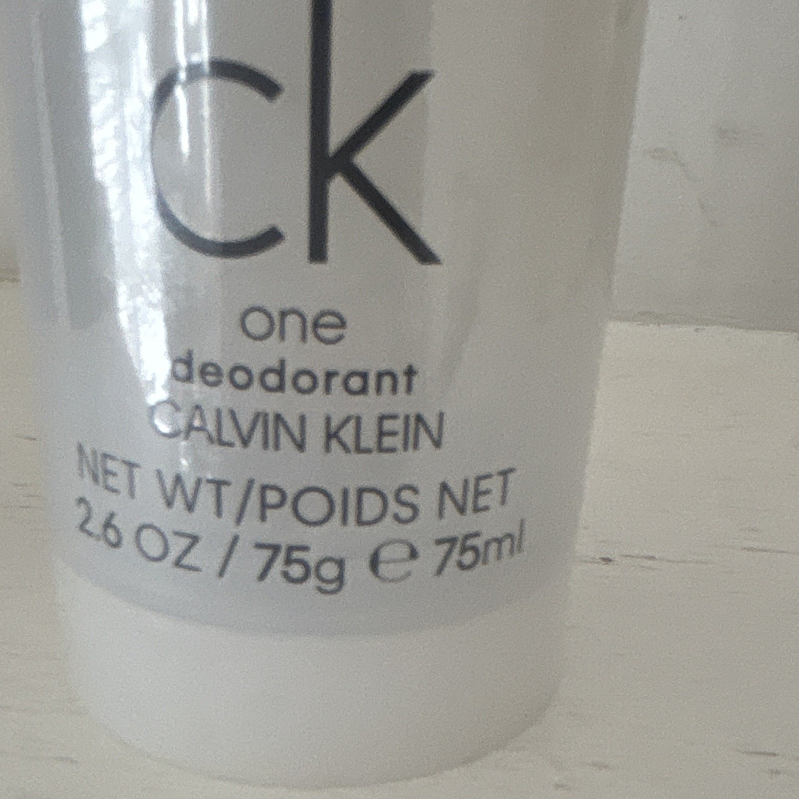 Calvin Klein CK One Deodorant Stick Unisex 2.6 oz / 75g / 75 ml