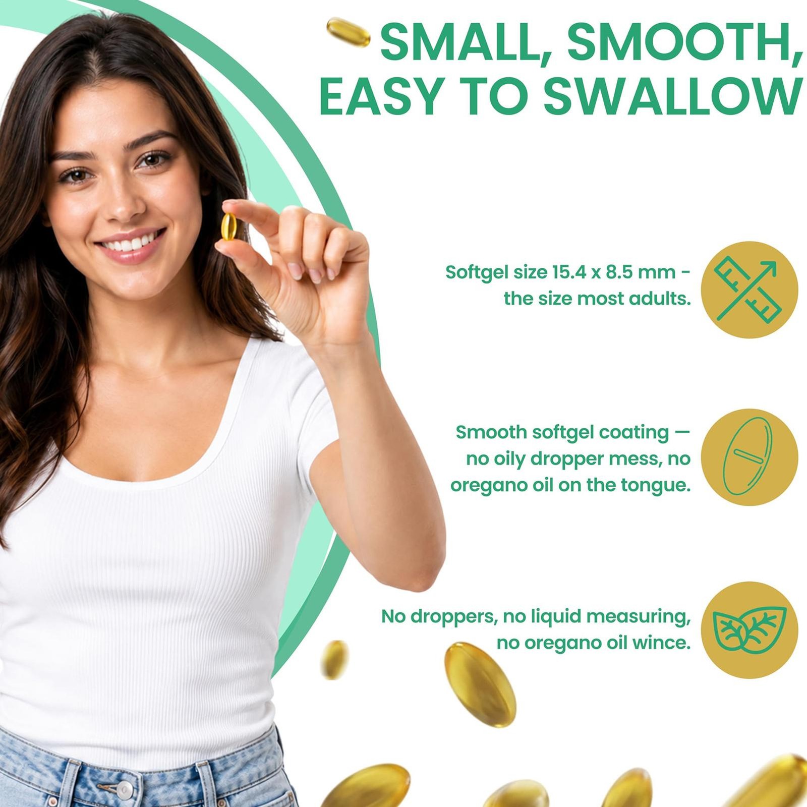 60 Capsules High Potency Oregano Oil & Black Seed Oil Softgels