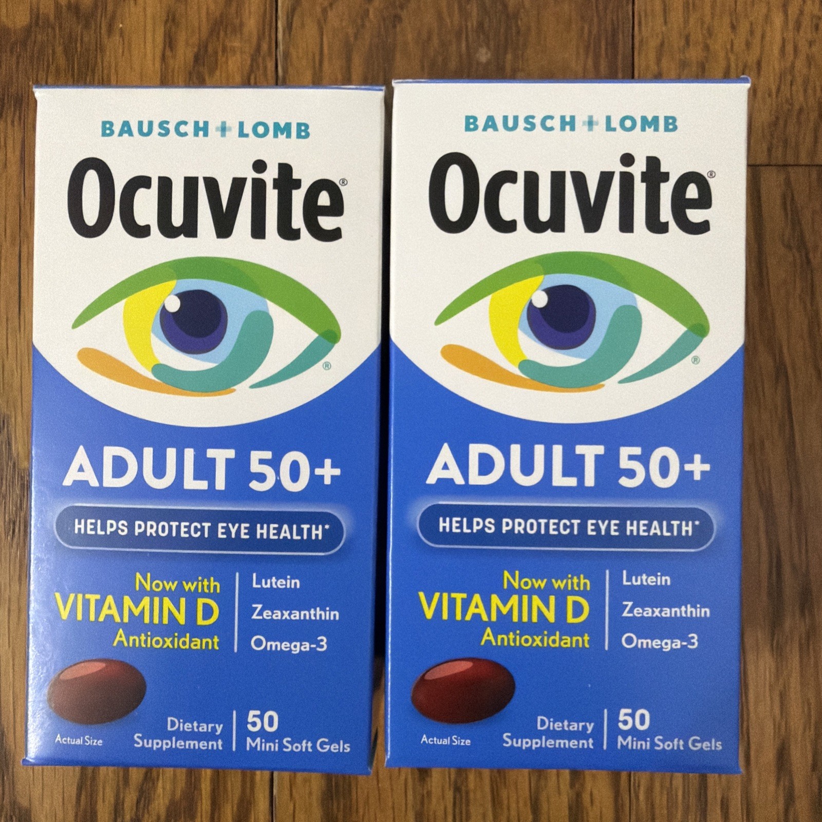 Lot Of 2 – B & L Ocuvite Eye Health Adults 50 Plus 50 Count Each