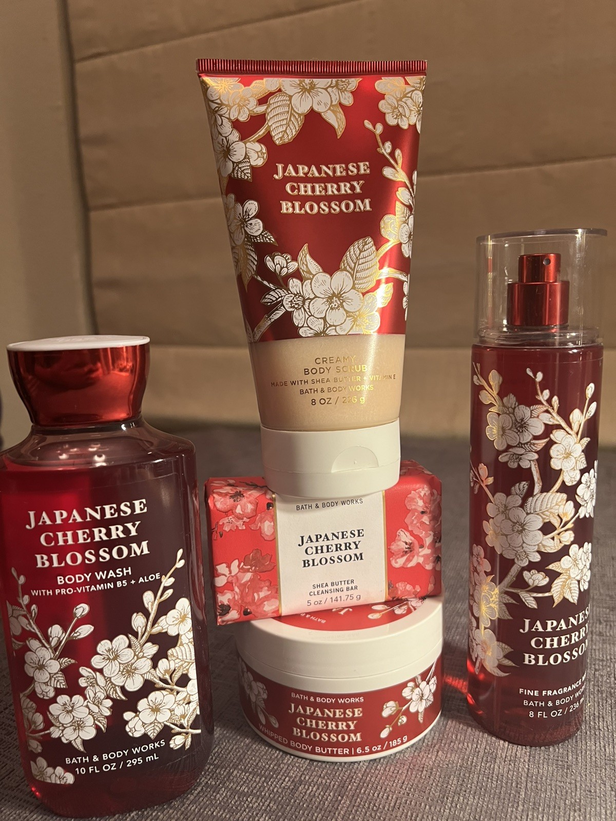NEW Bath & Body Works Japanese Cherry Blossom 5-Piece Body Care Set – Full Size