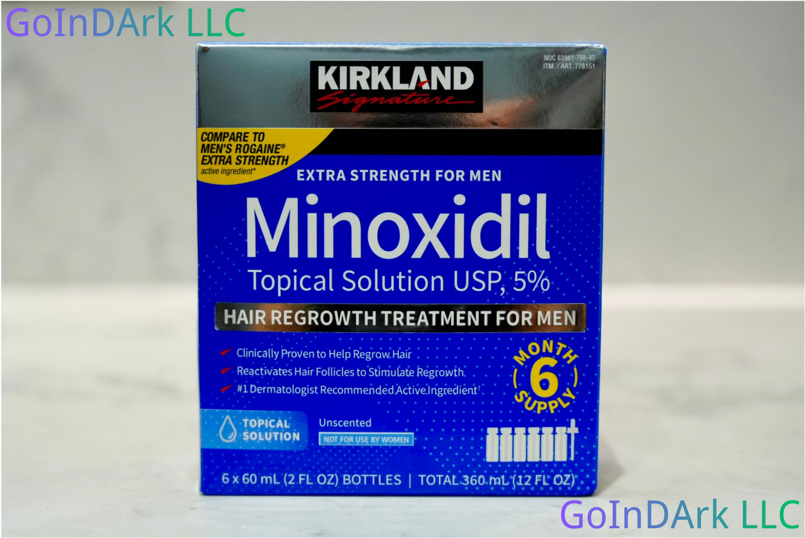 Kirkland Minoxidil 5% Extra Strength Men 6 Month Supply Hair Regrowth FREE SHIP