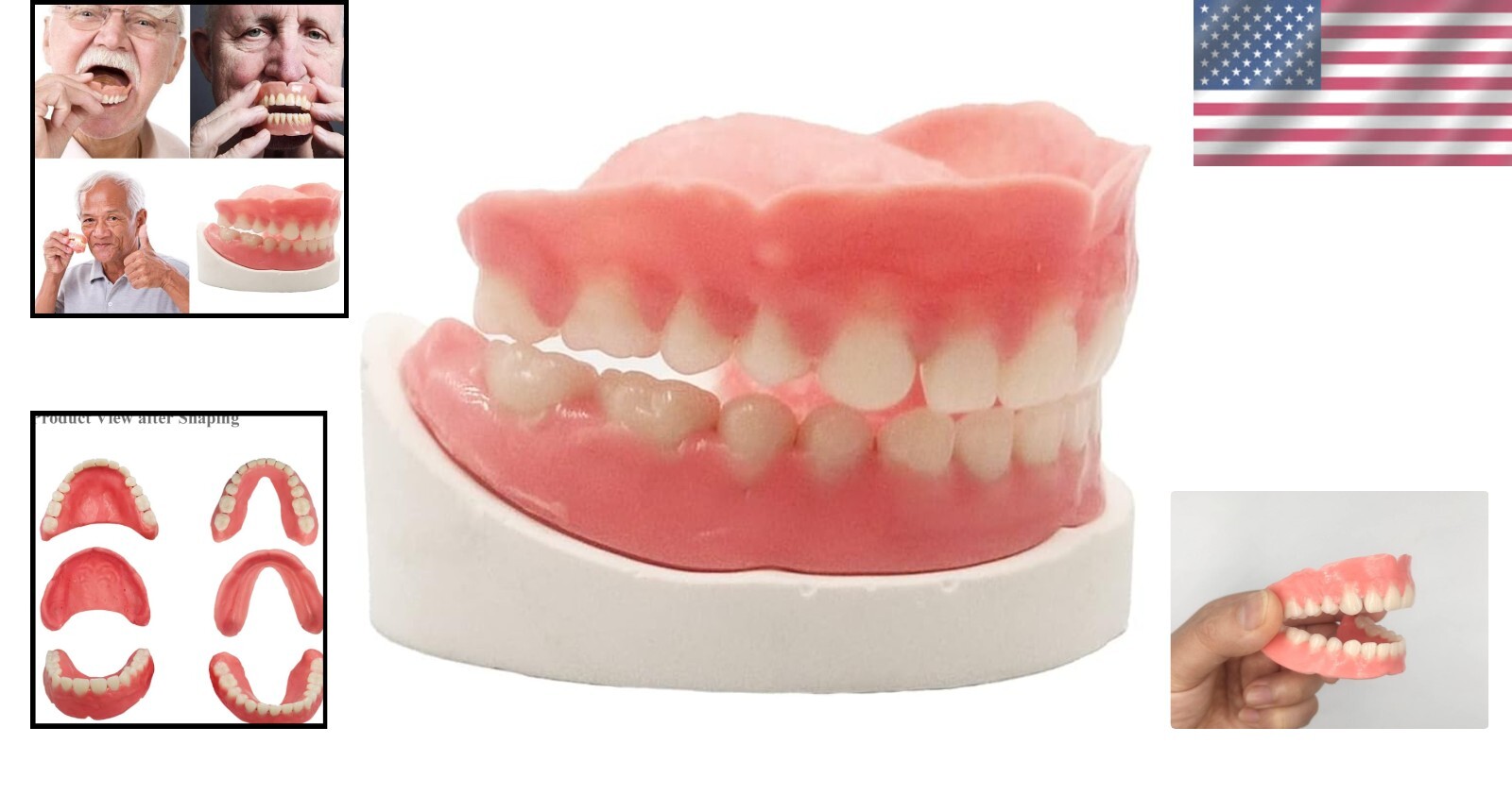 Cost-Effective Denture Kit: Moldable & Reusable Fake Teeth for Confident Smiles