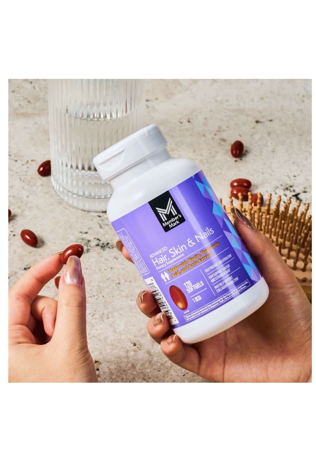 ✳️ 🔥HAIR, SKIN & NAIL SUPPLEMENT – 120 Softgels Member’s Mark 🔥✳️