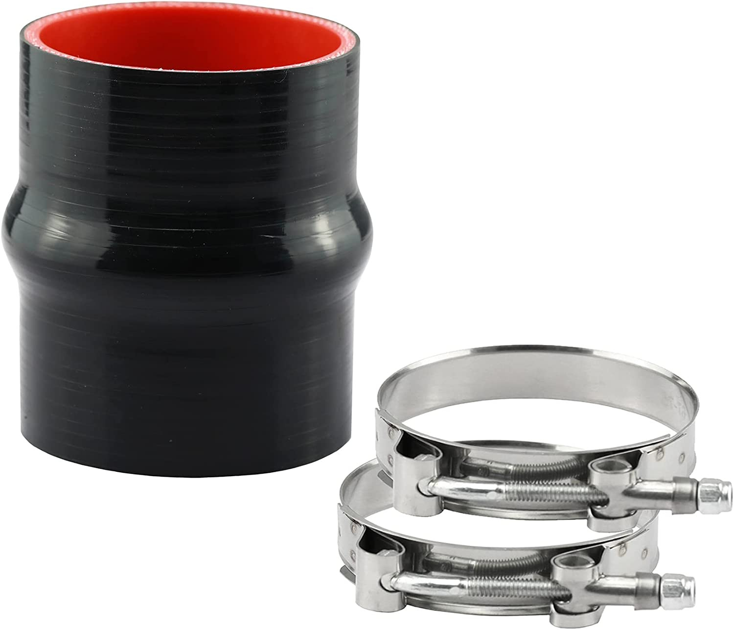 4” Length Hump Black Silicone High Temperature 4-Ply Reinforced Stra