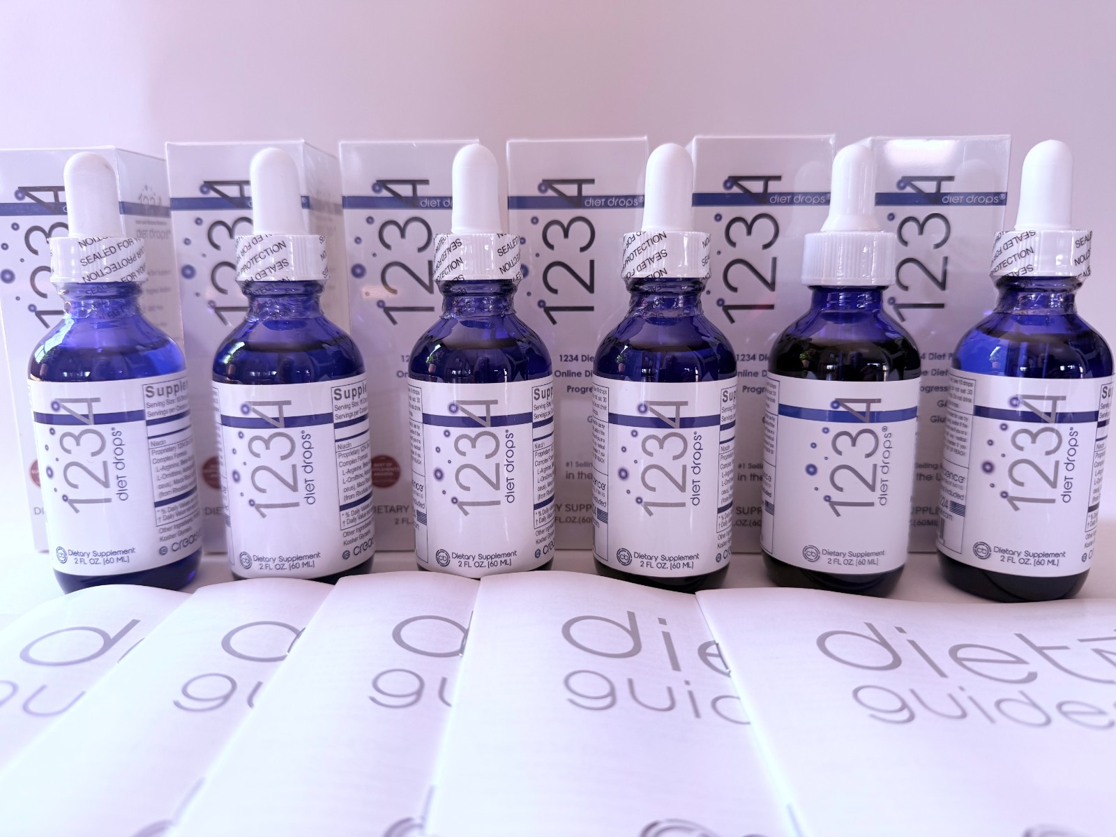 Creative Bioscience 1234 Diet Drops- 6 PACK- 12 2fl. Oz. blue dropper bottles
