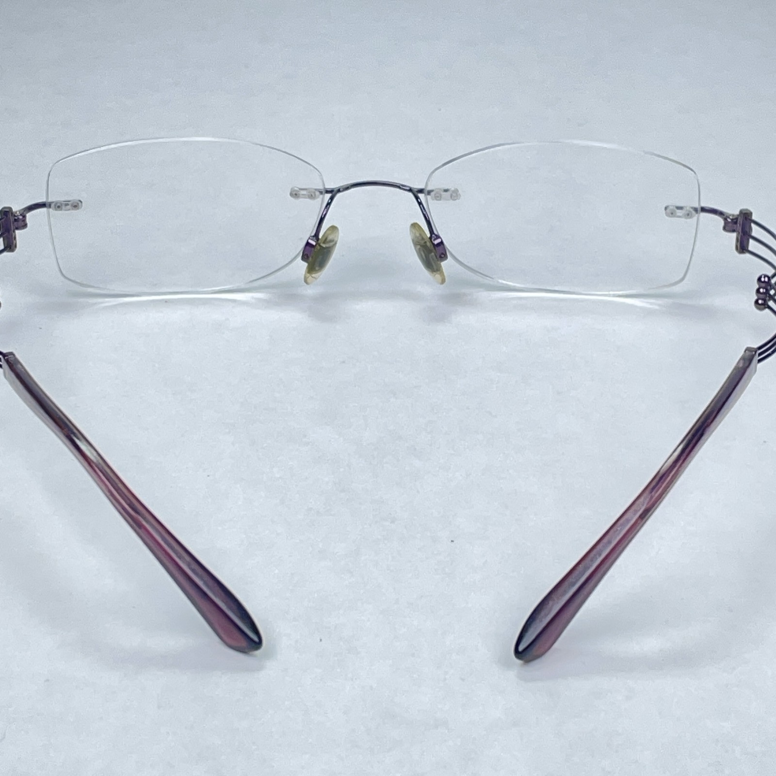Charmant Line Art Eyeglasses Frames XL2001 PU Purple Rimless 51-19 135 Japan