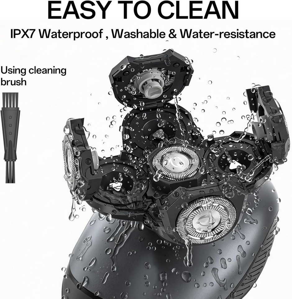 Head Shavers for Bald Men 5 in 1 Electric Razor IPX7 Waterproof for Bald Men …