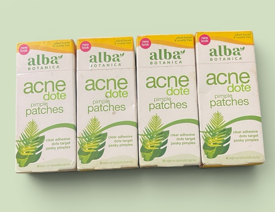 Lot of 4 Alba Botanica Acnedote Pimple Patches Hydrocolloid Skincare 160 Count