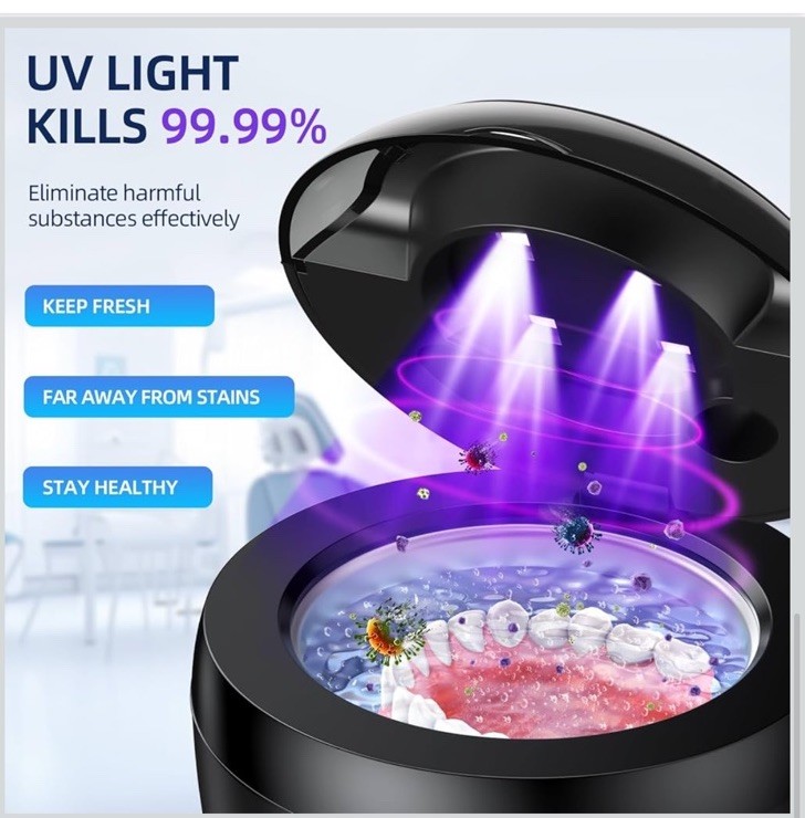 ECOBASIC ULTRASONIC RETAINER CLEANER MACHINE DENTURES MOUTH GUARDS