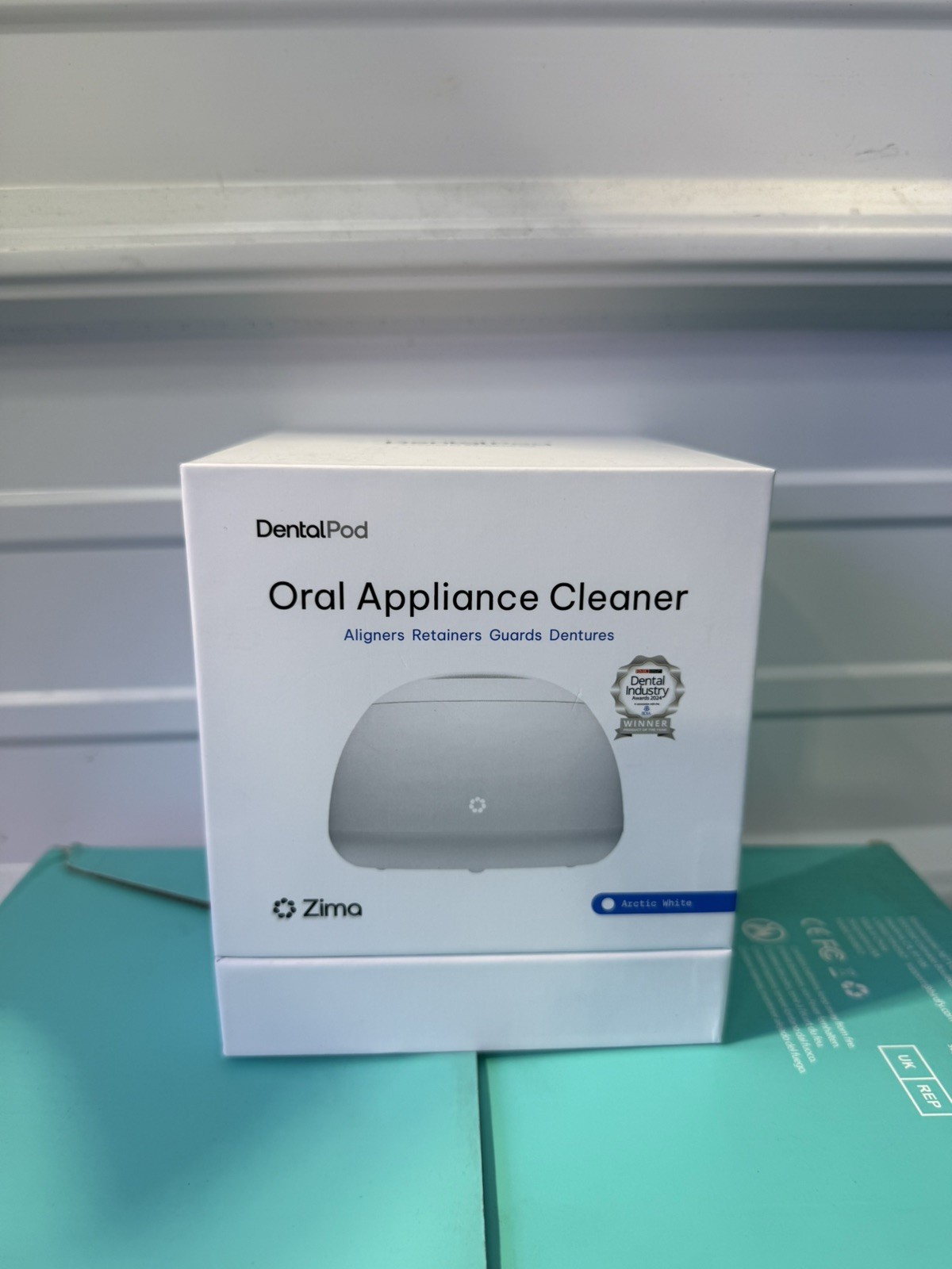 Zima Dental Pod Oral Appliance Cleaner In Arctic White – New In Sealed Box
