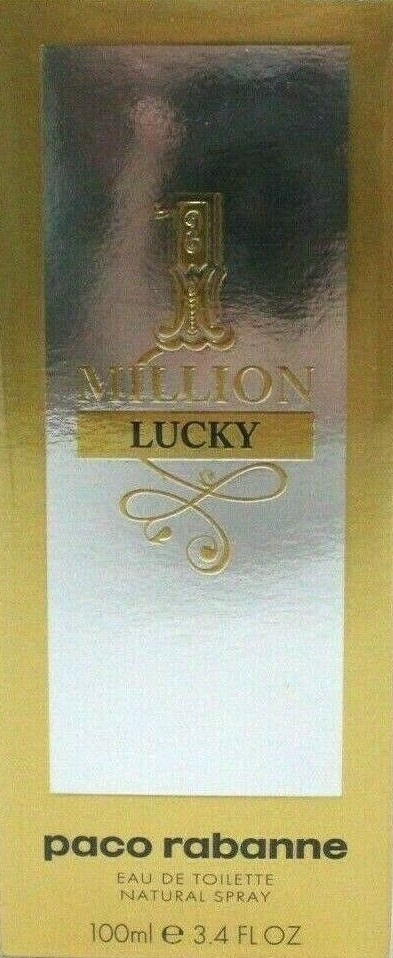 PACO RABANNE 1 MILLION LUCKY EAU DE TOILETTE SPRAY FOR MEN 3.4 Oz / 100 ml NEW!