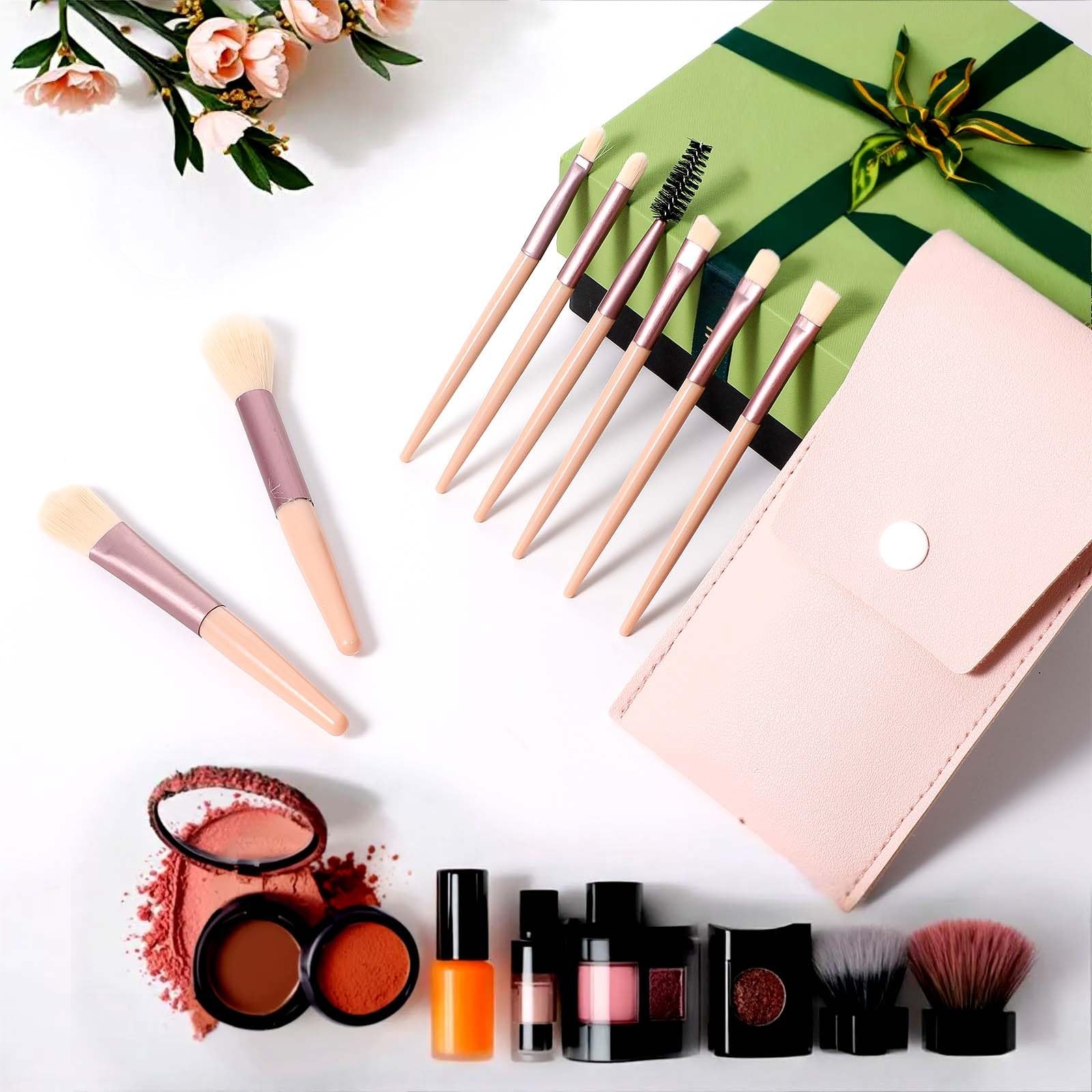 Telooco 36 Sets Travel Size Brushes Set Mini Face Make Up Brushes Gifts For