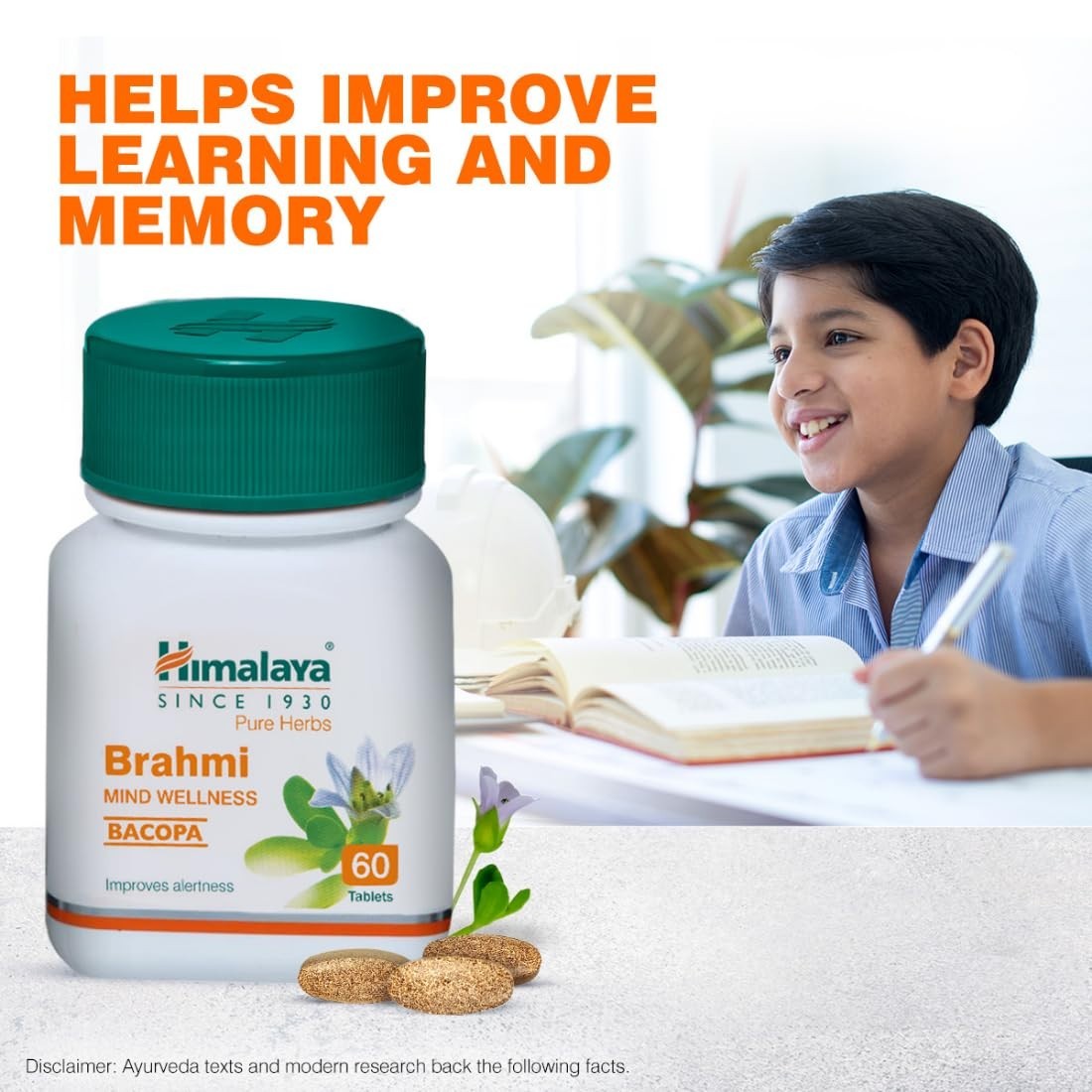 Himalaya Brahmi 60 Tabs | Ayurvedic Mind Wellness Support | Free Shipping