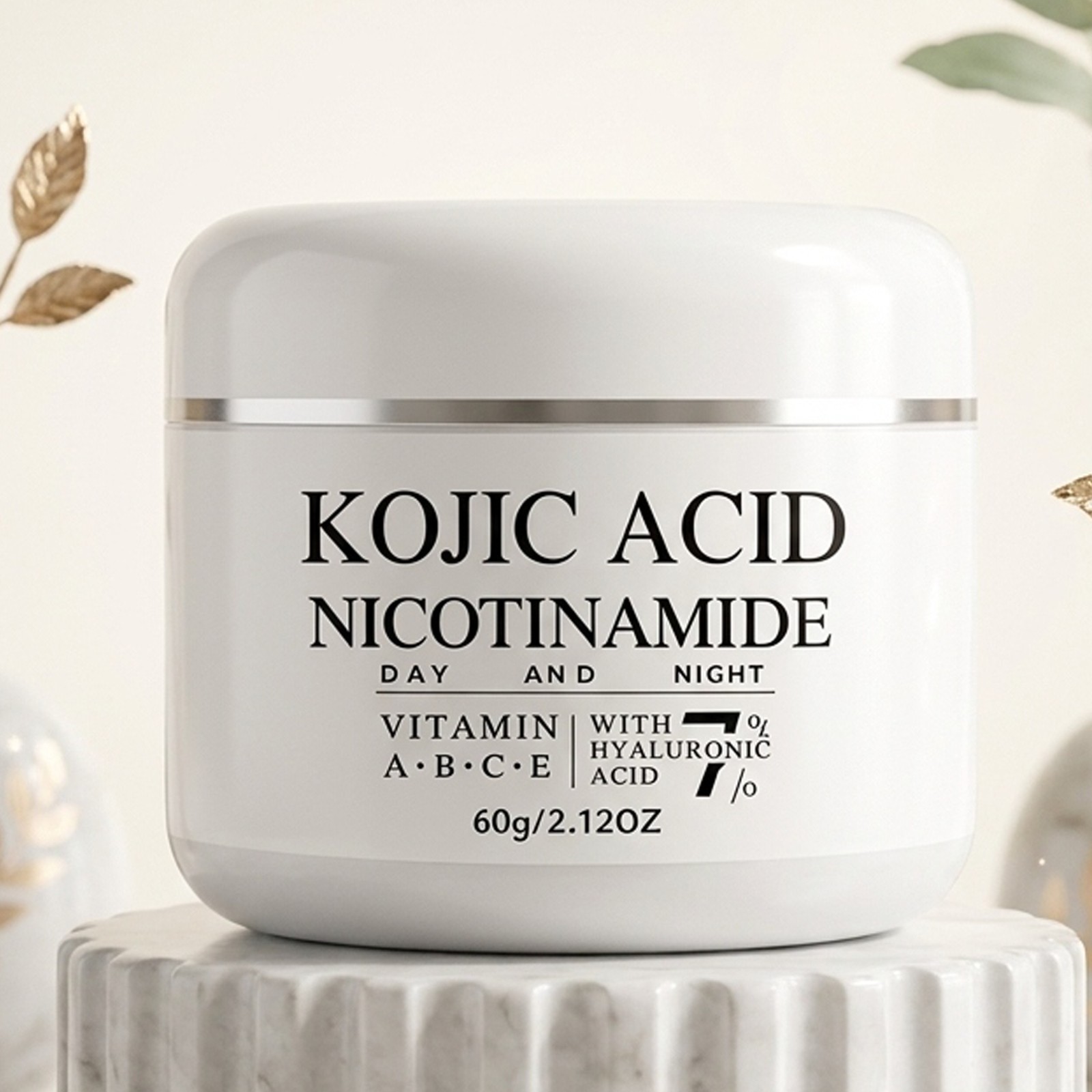 Kojic Acid Niacinamide Day Night Skin Care Cream Face and Body Moisturizer – 2oz