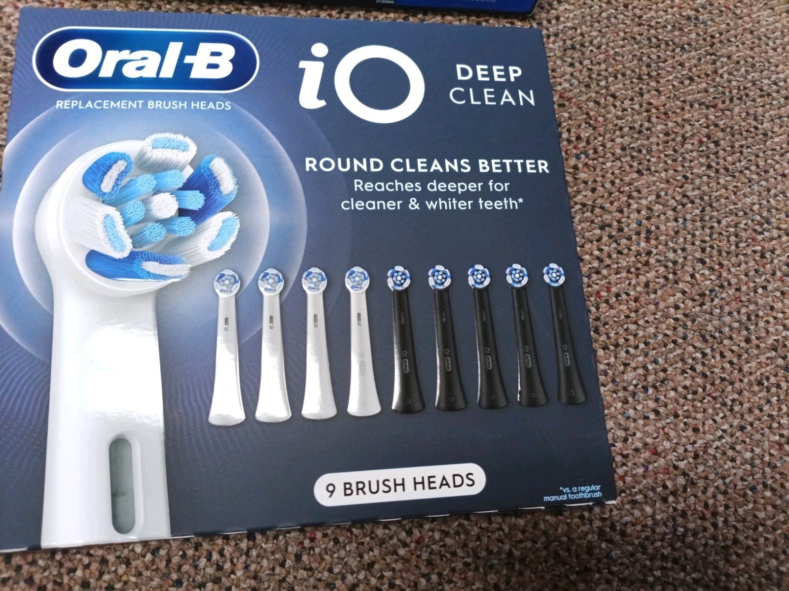 Oral B Replacement Brush Heads iO Deep Clean Round 9 Pack New Open Box
