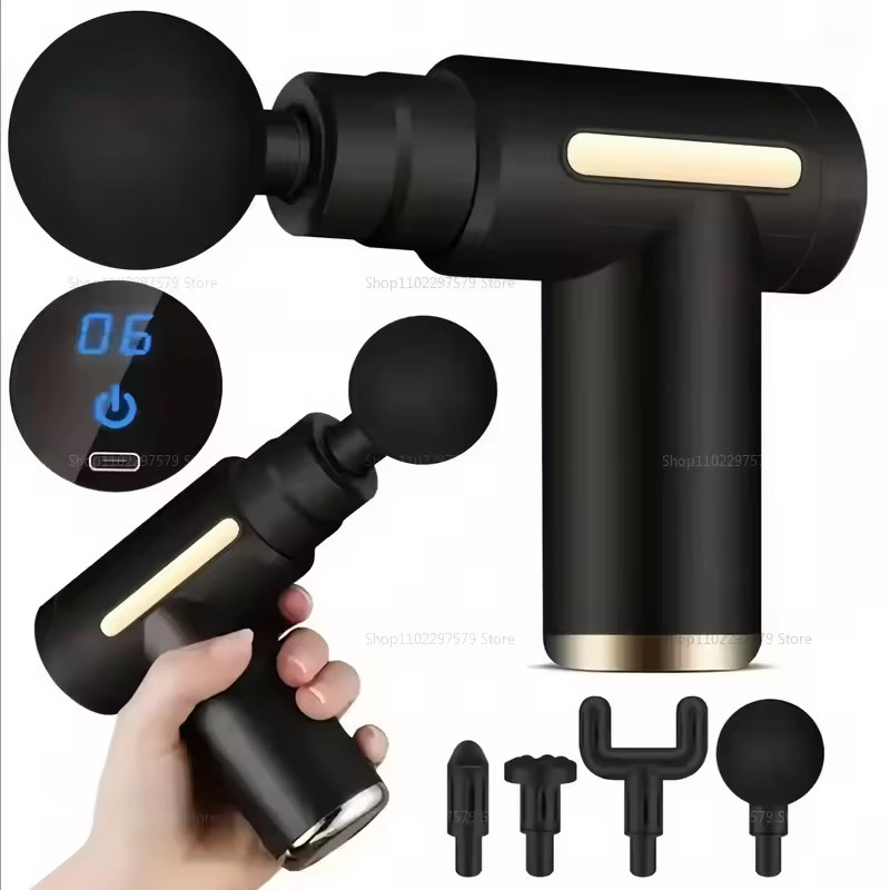 Mini USB Massage Gun Muscle Relaxation Fascia Vibrating Massager for Neck Back