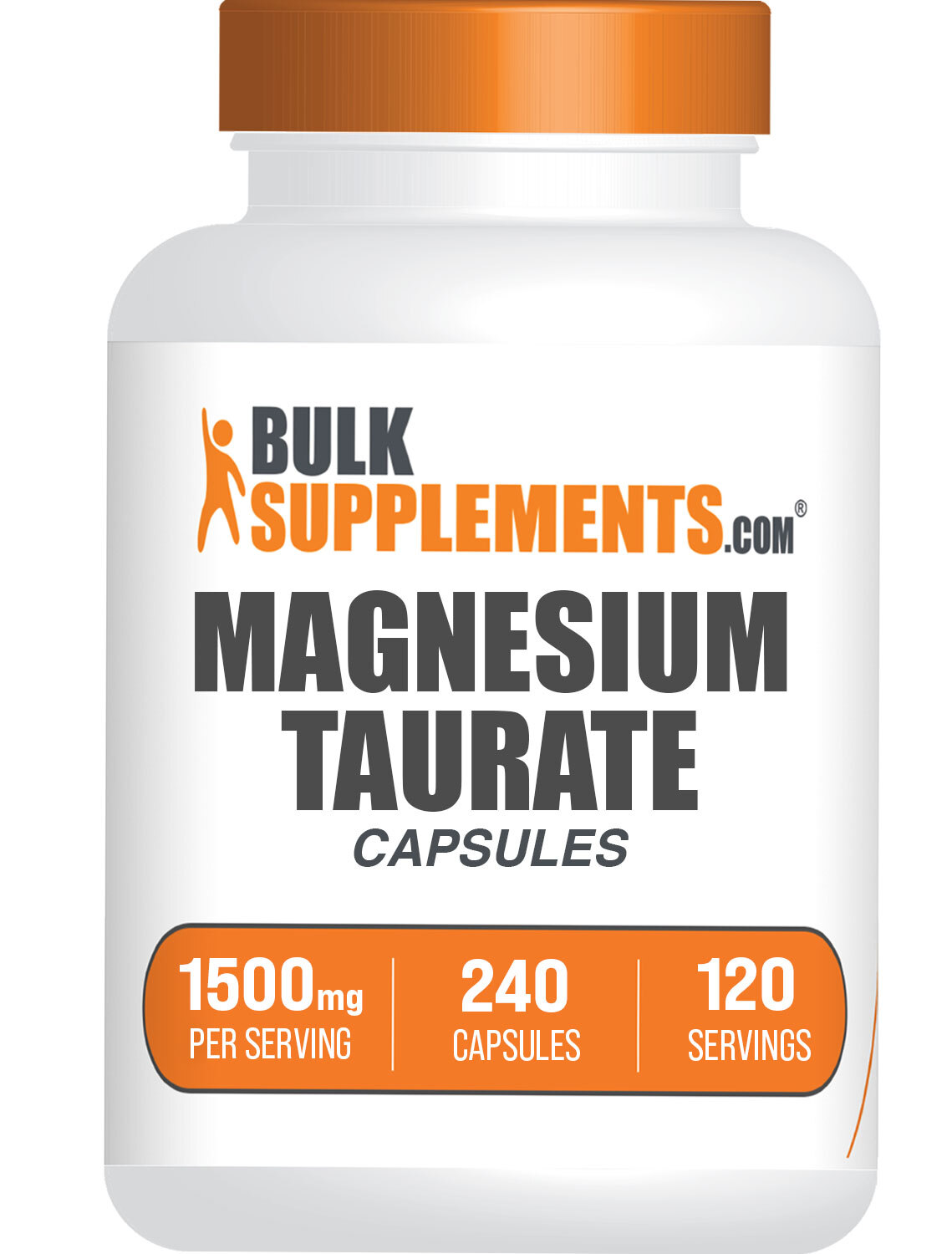 BulkSupplements Magnesium Taurate 240 Capsules – 1500 mg Per Serving