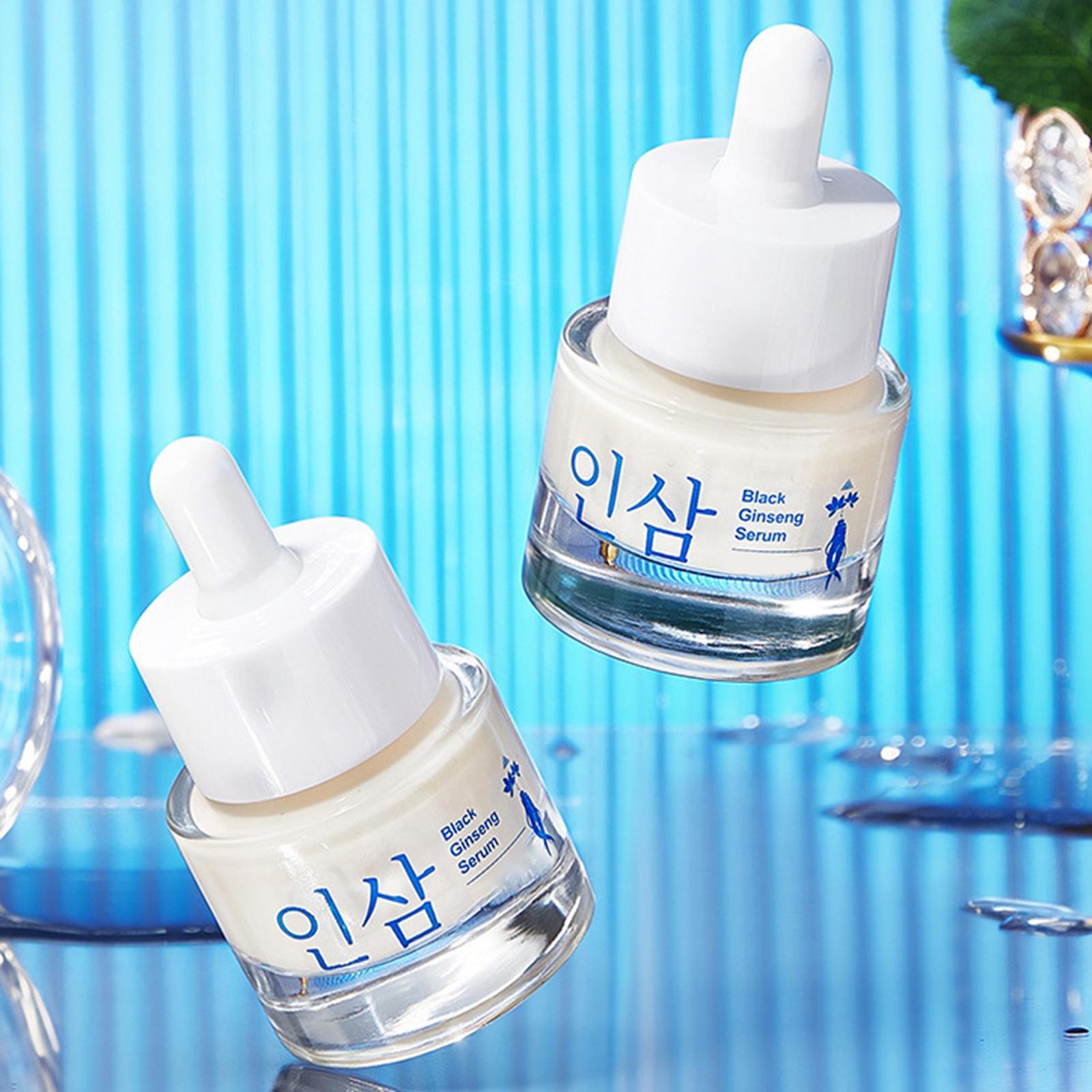 Black Ginseng Serum Firming Face Care Liquid Night Face Solution For Daily Trave