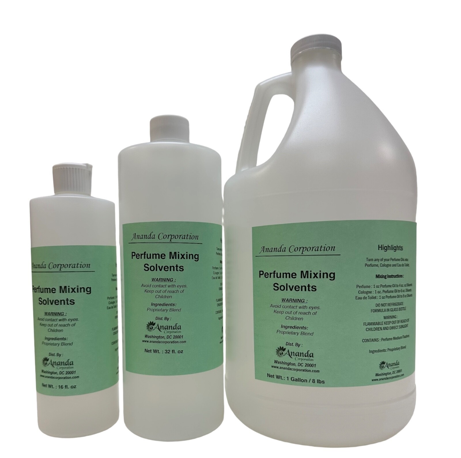 Perfume Mixing Solvents 16 oz up to Gallon FREE SHIPPING