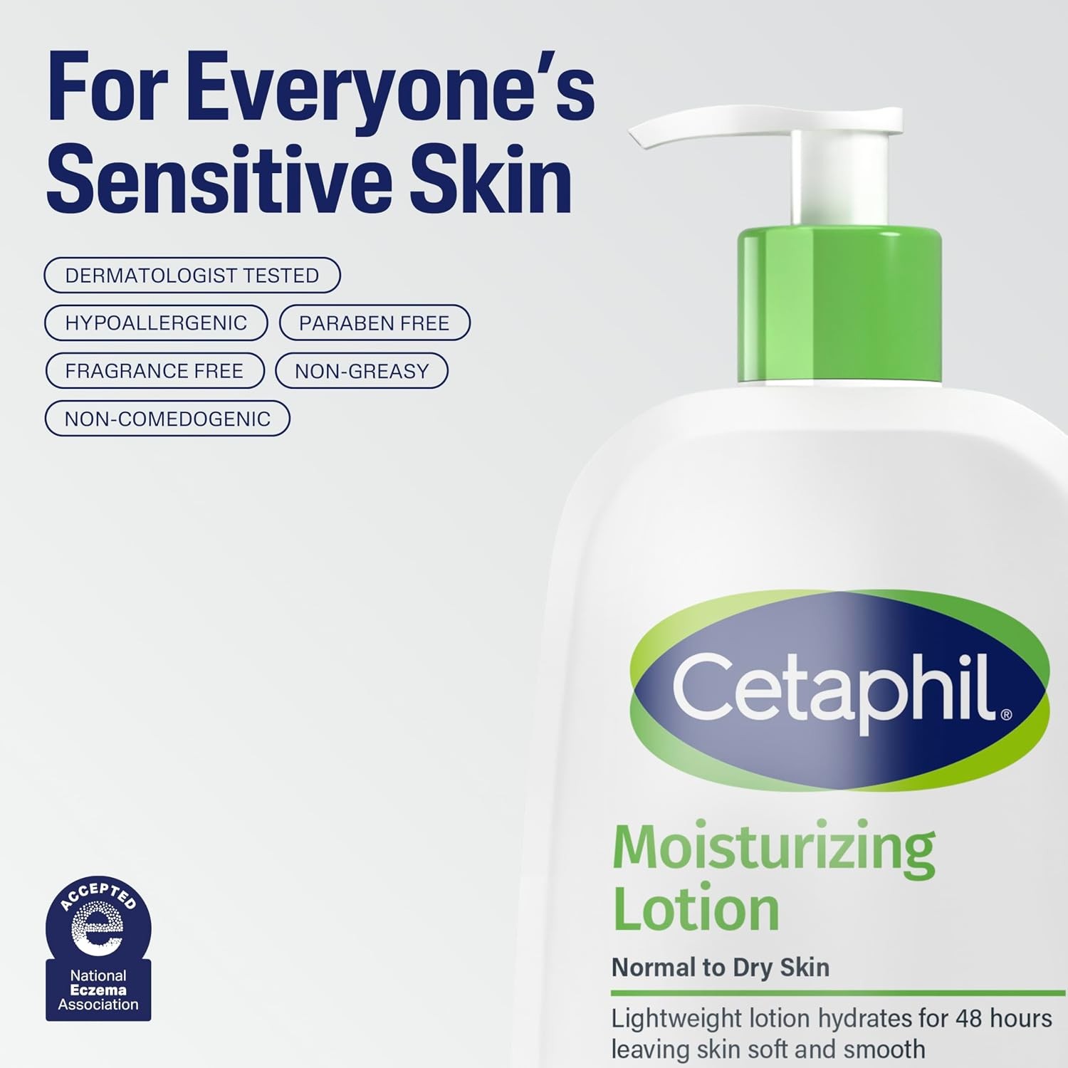 Cetaphil Face & Body Moisturizing Lotion Fragrance Free 20 oz Sensitive Skin