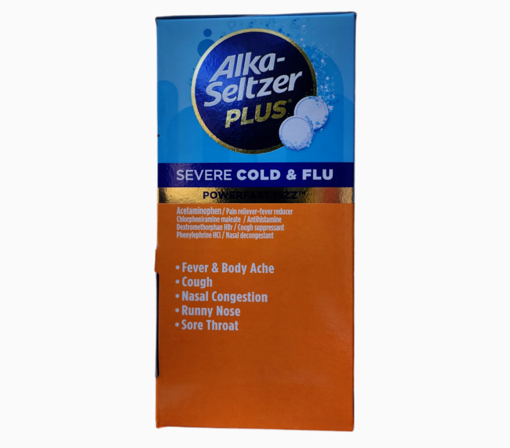 Alka-Seltzer Plus Severe Cold and Flu, Citrus (72ct) EXP: 01/2025-Free Shipping