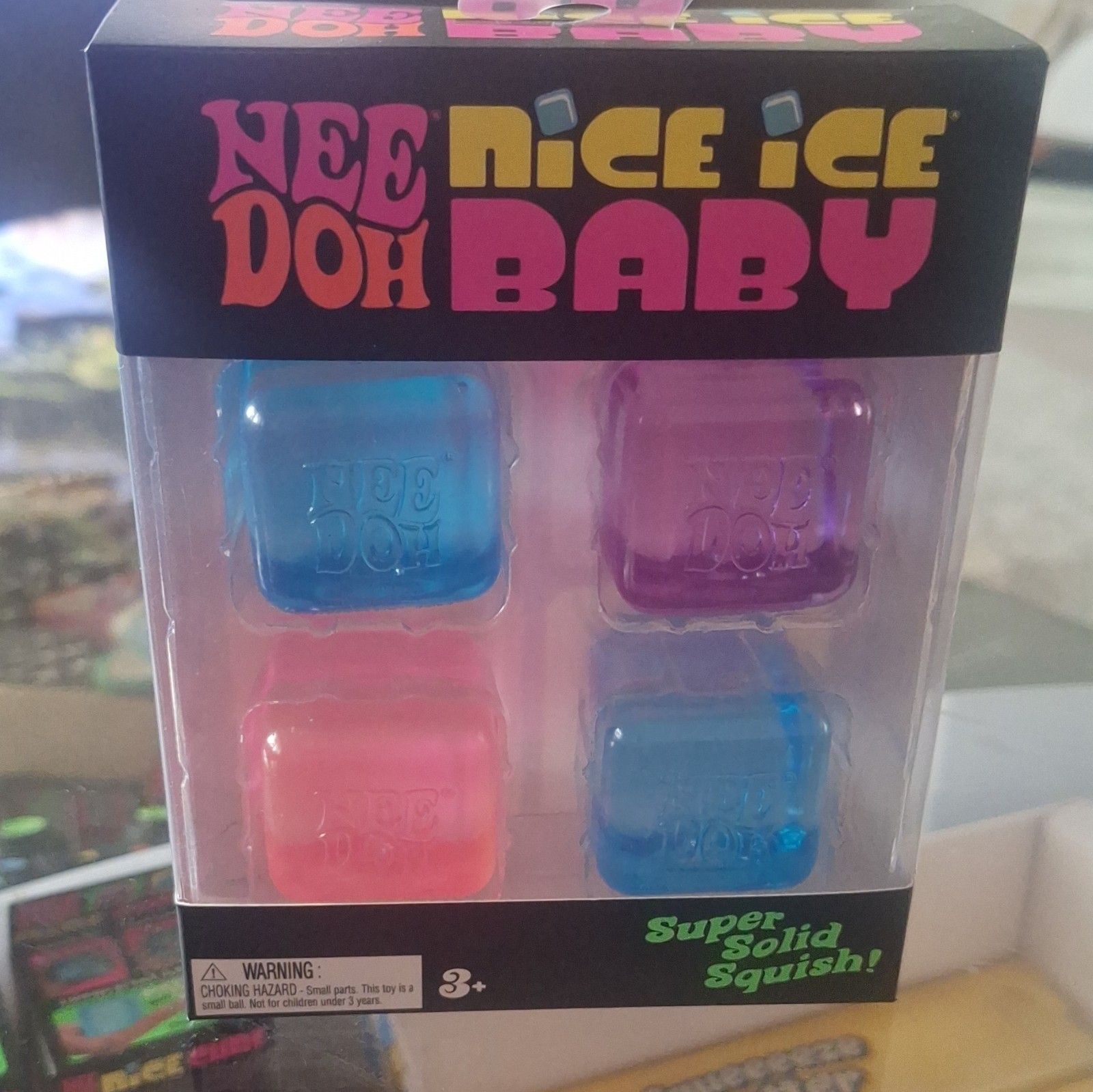Nee Doh Nice Ice Baby Gel Squeeze Fidget Toy Stress Reliever, Multicolor, 3in