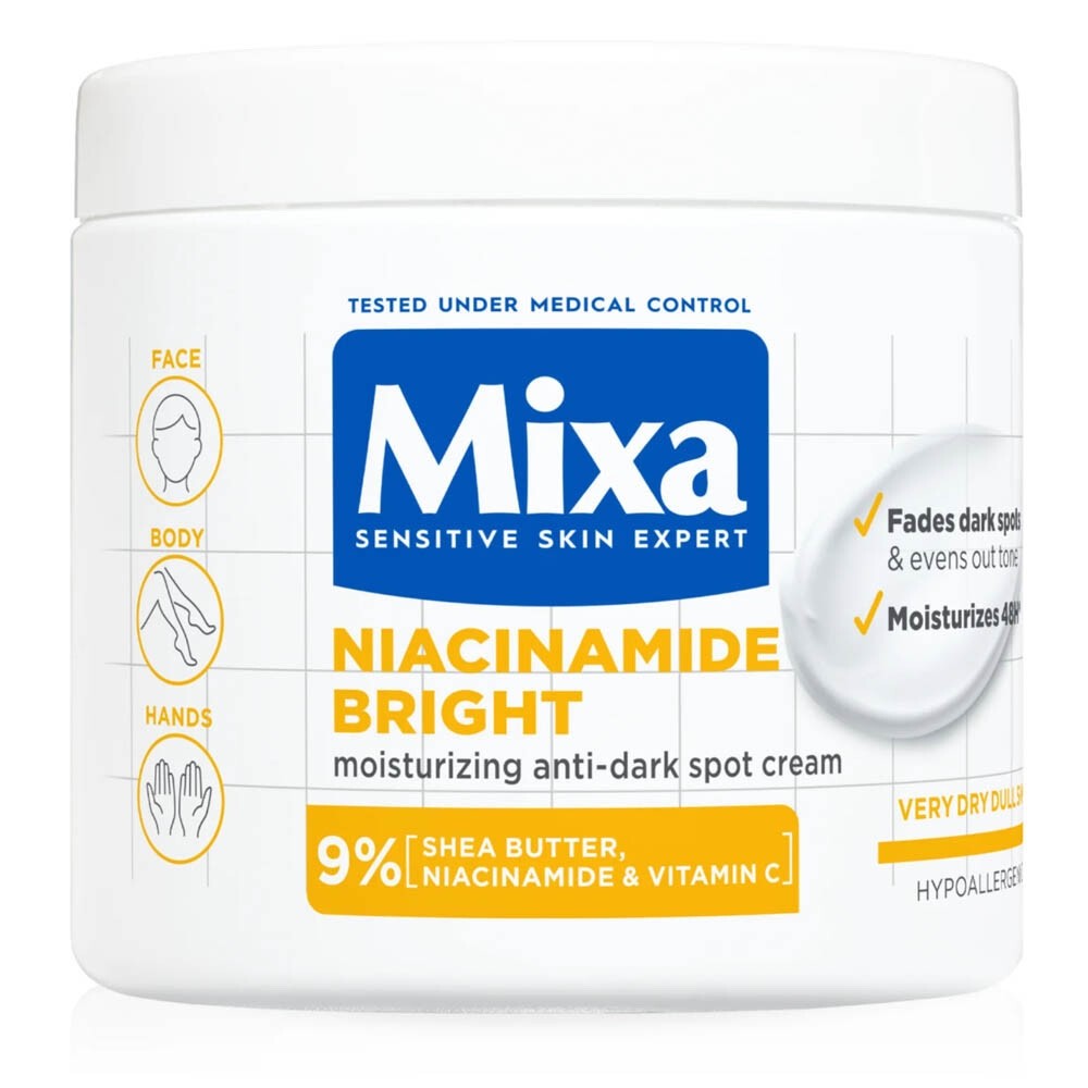 Mixa Body cream NIACINAMIDE BRIGHT 400ml 13.53 oz/ 1ct. FREE SHIPPING