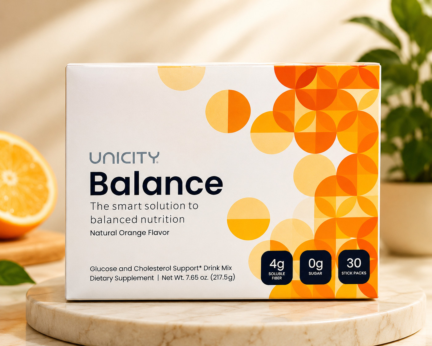 Unicity Balance Orange Drink Mix 30 Stick Packs Dietary Supplement New/Sealed