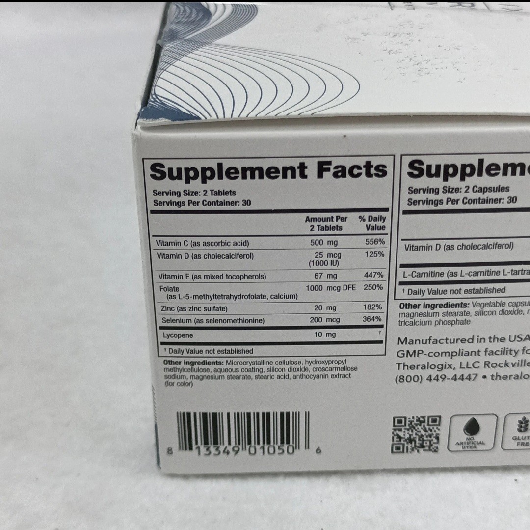 Theralogix ConceptionXR Motility Support Men’s Fertility Vitamin NIB Open Box