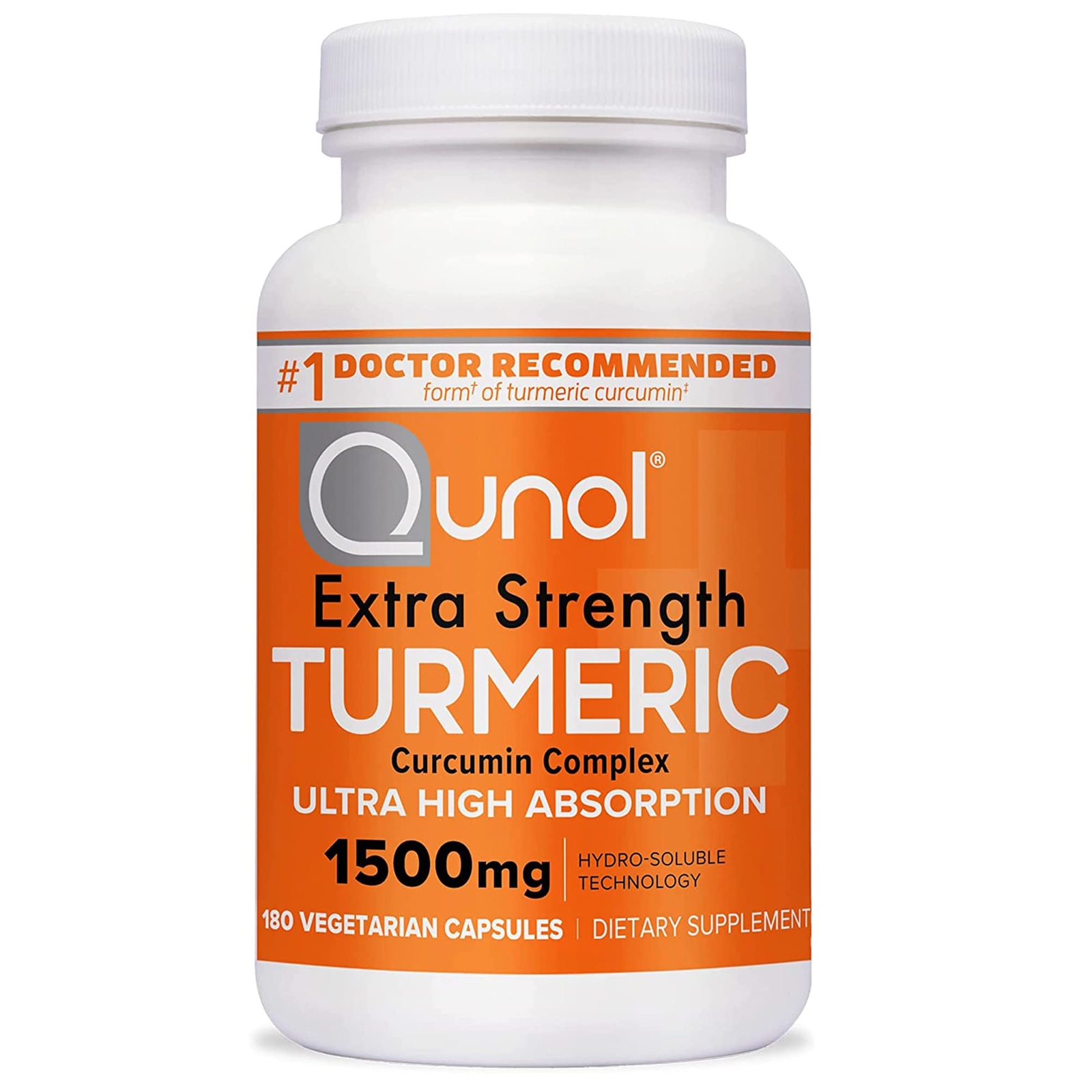 Turmeric Curcumin Capsules, Qunol with Ultra High Absorption 1500mg, Joint Suppo