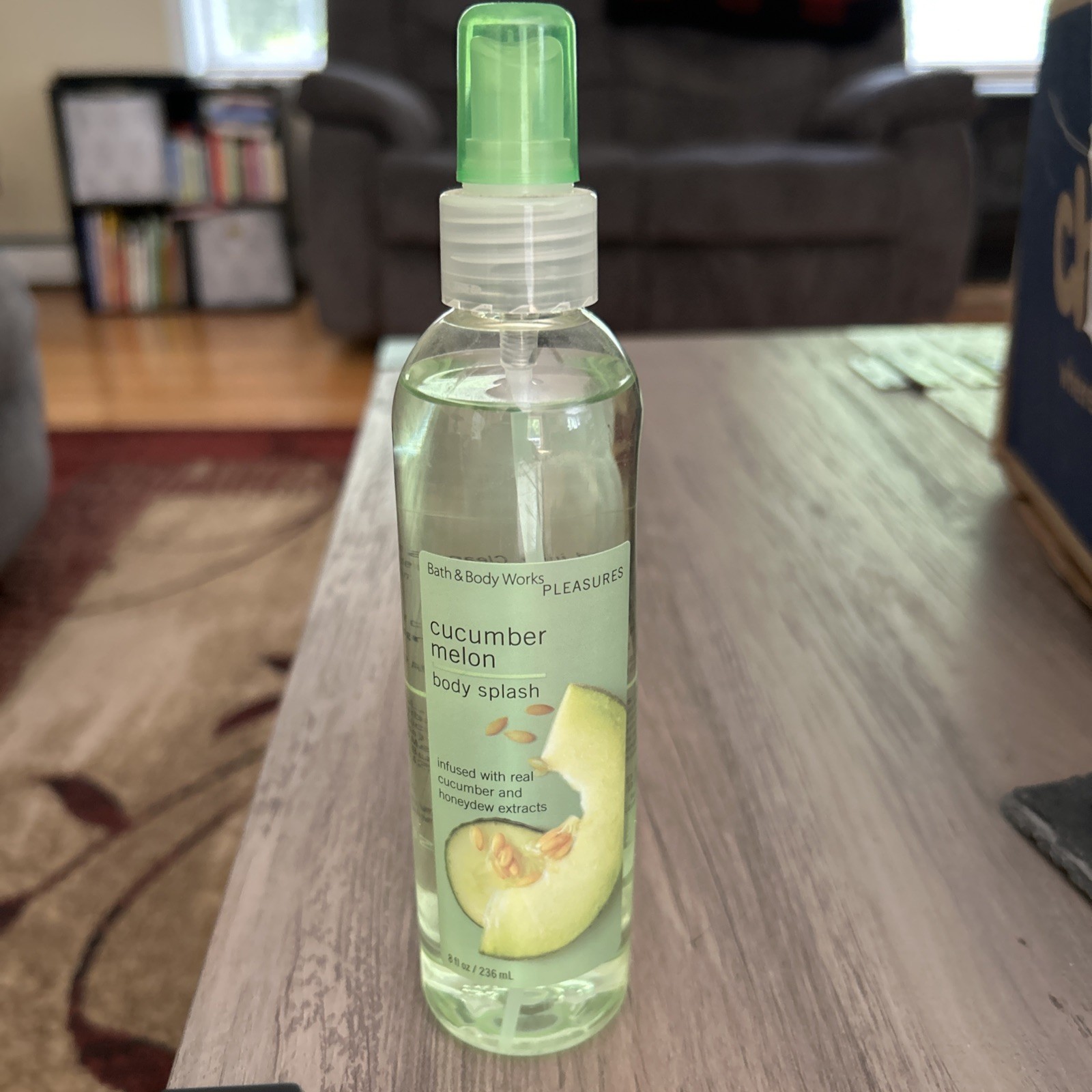 Bath & Body Works Pleasures Cucumber Melon Body Splash, 8oz Retired Orig Formula