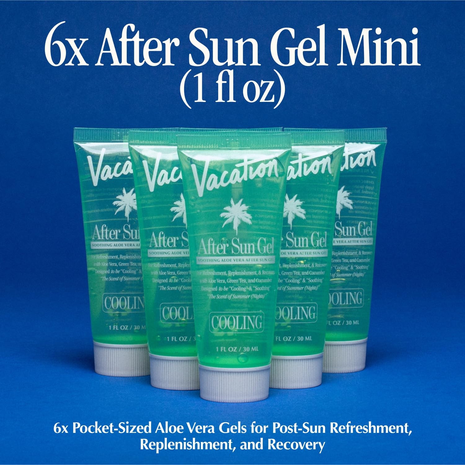 Best VACATION Mini After Sun Aloe Vera Gel 1 Fluid Ounce, Pack of 6 – Soothing