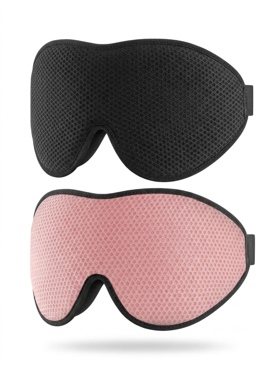 Eye Mask for Sleeping Women Men 3D Contoured Cup No Eye Pressure 100% Light Bloc