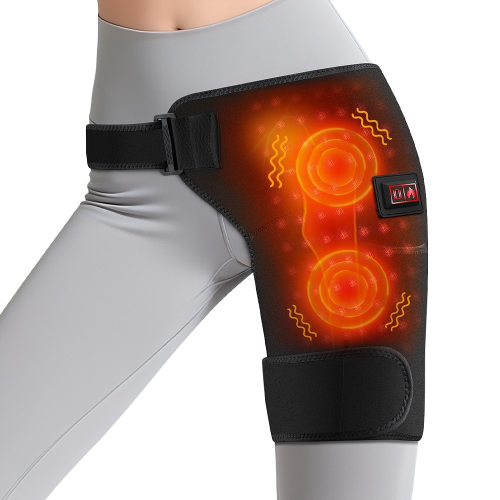 Electric Heating Vibration Massage Wrap Red Light Therapy Hip Joint Pain Relief