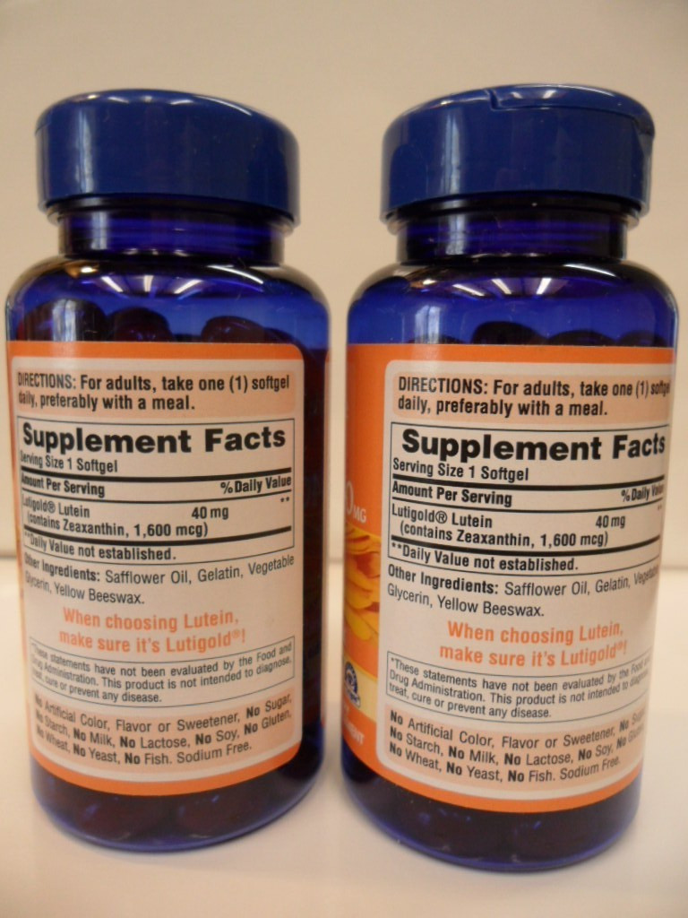 Lutein 40 mg with Zeaxanthin 120 Softgels (2 Btls.) Supports Eye Health
