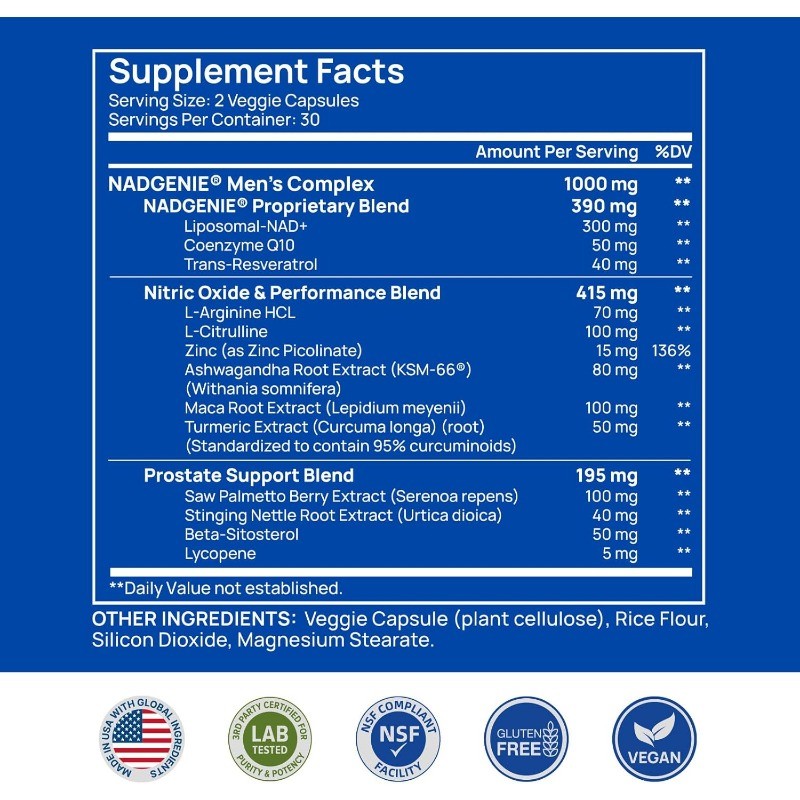Selerb Men’s Health Supplement Prostate Assistance with Resveratrol CoQ10 60caps