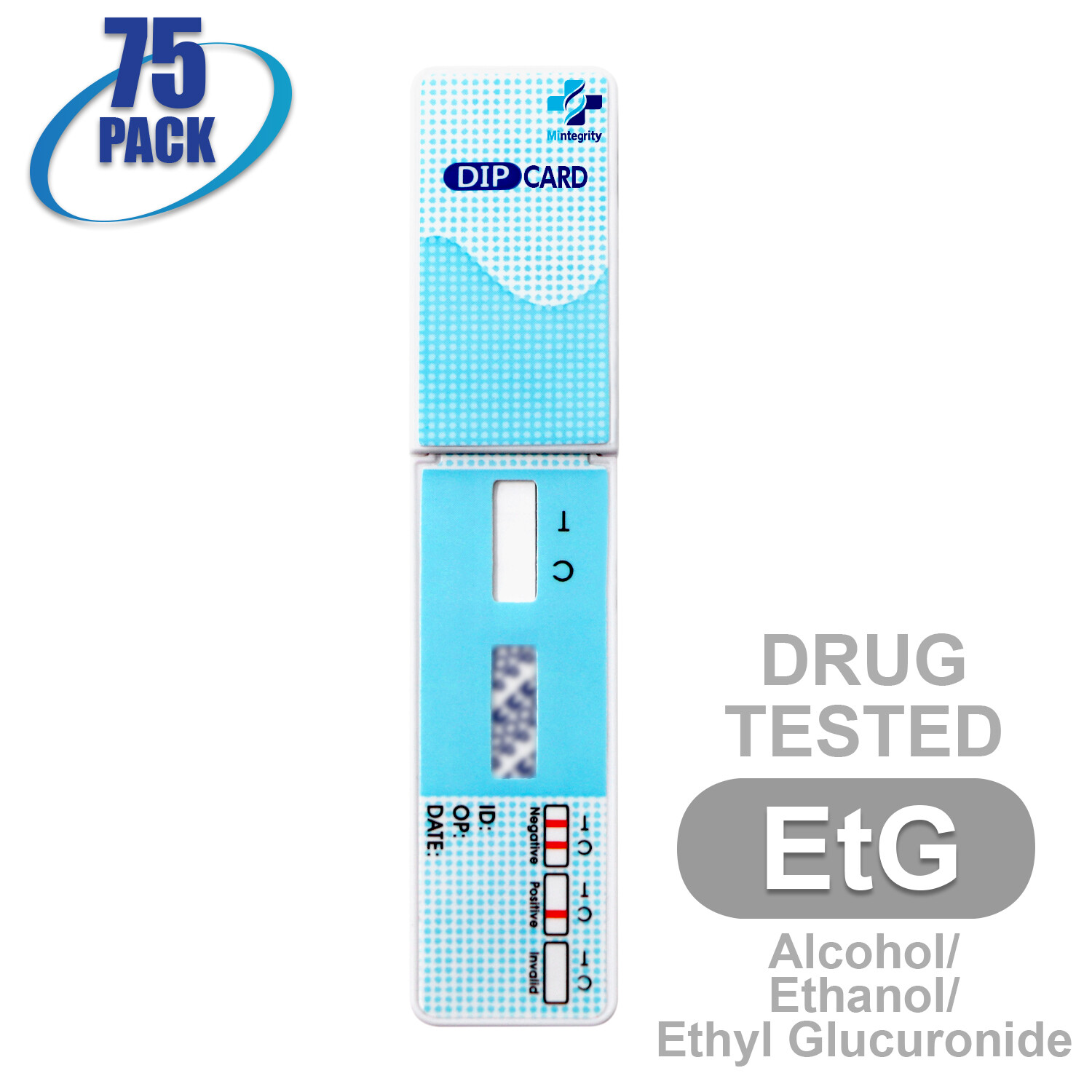 Mintegrity [75pk] Ethyl Glucuronide (EtG) Dip Card Urine Drug Test #MI-WETG-114