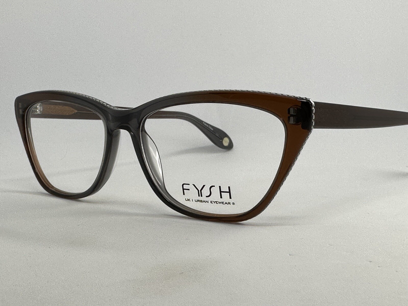 NEW FYSH 3554 630 Brown Slate 54.15.140 Eyeglasses Frames Women’s Eyewear